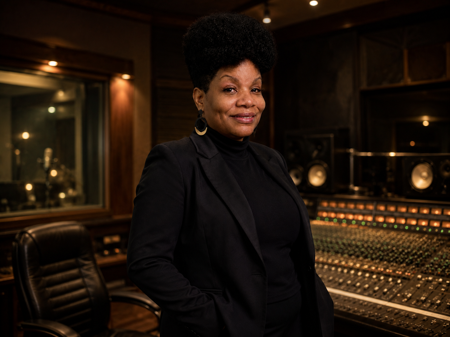 Yolanda Byrd in the studio