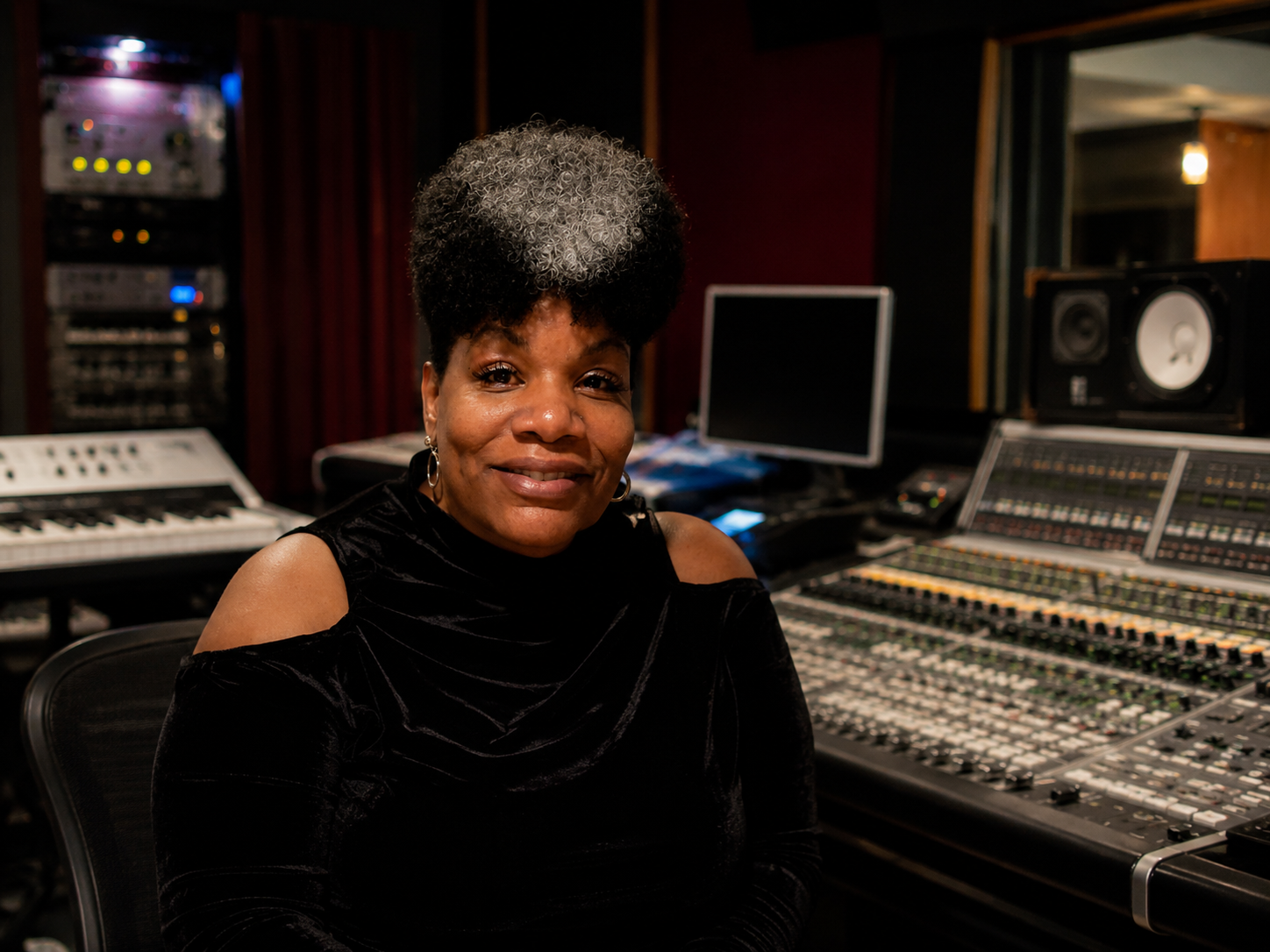 Yolanda Byrd in the recording studio — artist developer and vocal specialist
